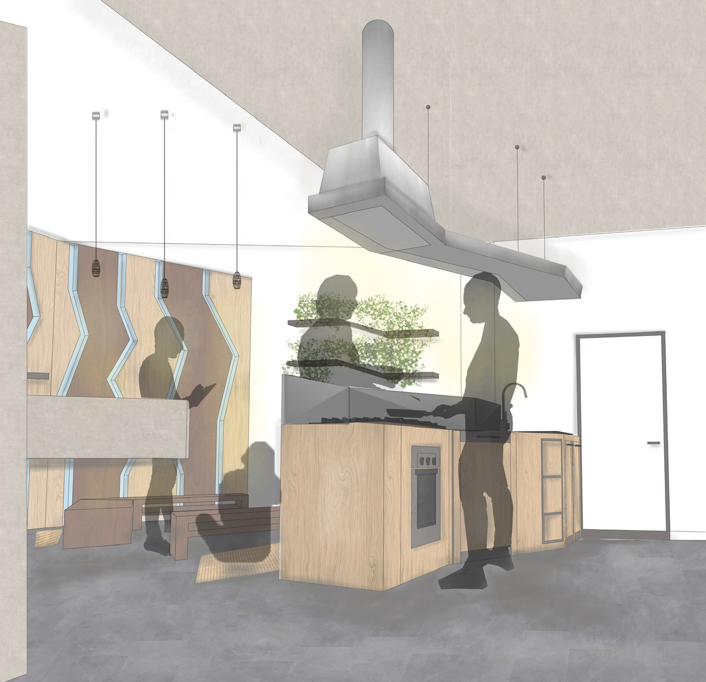 Bianca Galimberti - Indonesian restaurant (Photoshop) Kitchen area