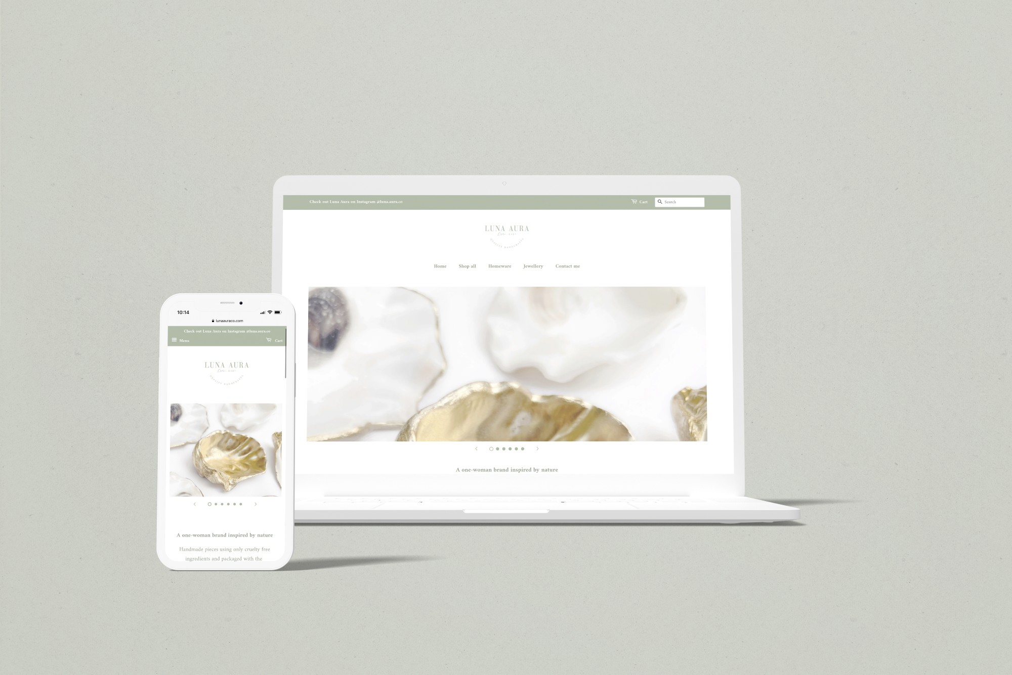 Website mock up