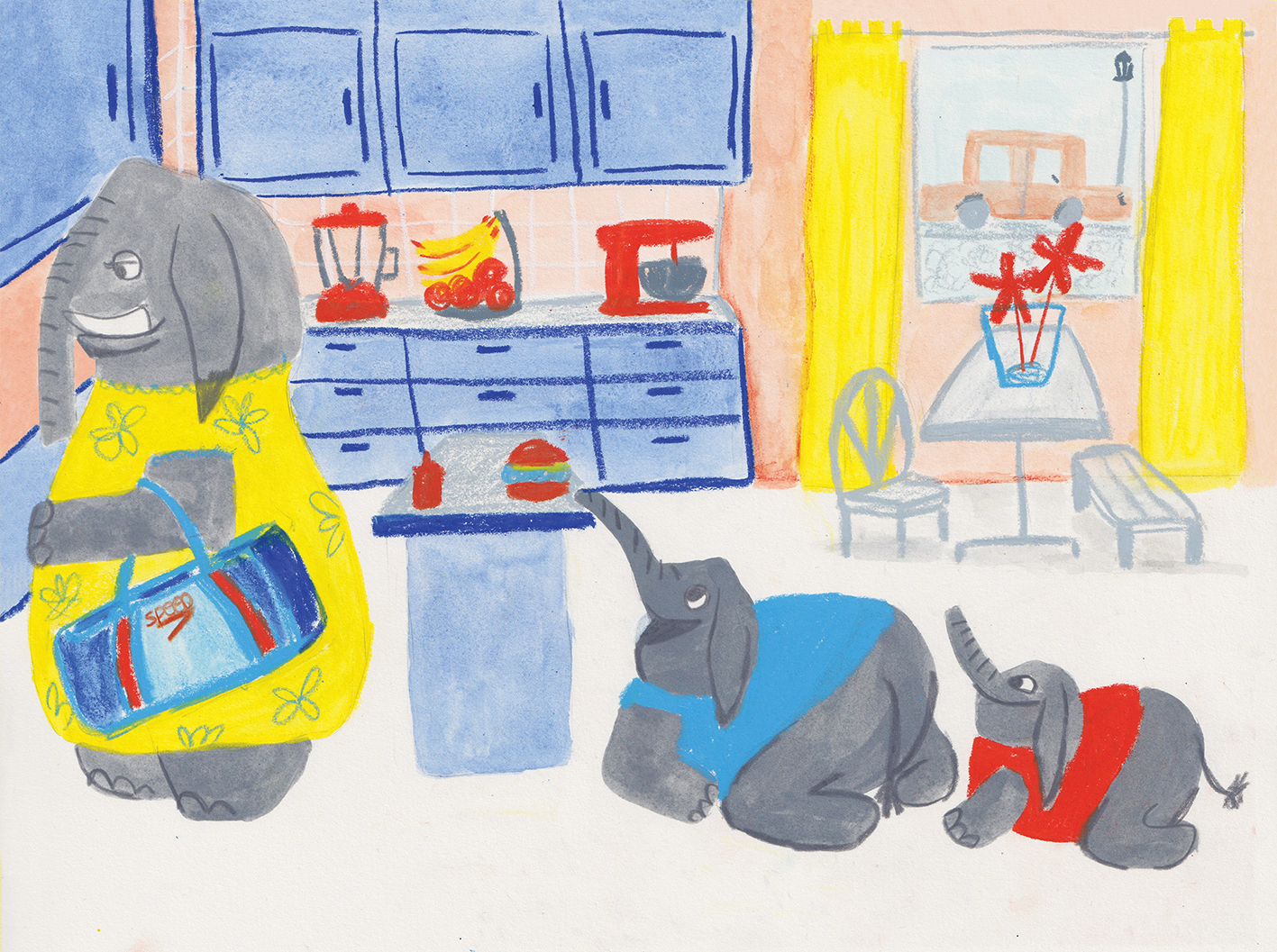 Artwork from “Being an Elephant is Great!”