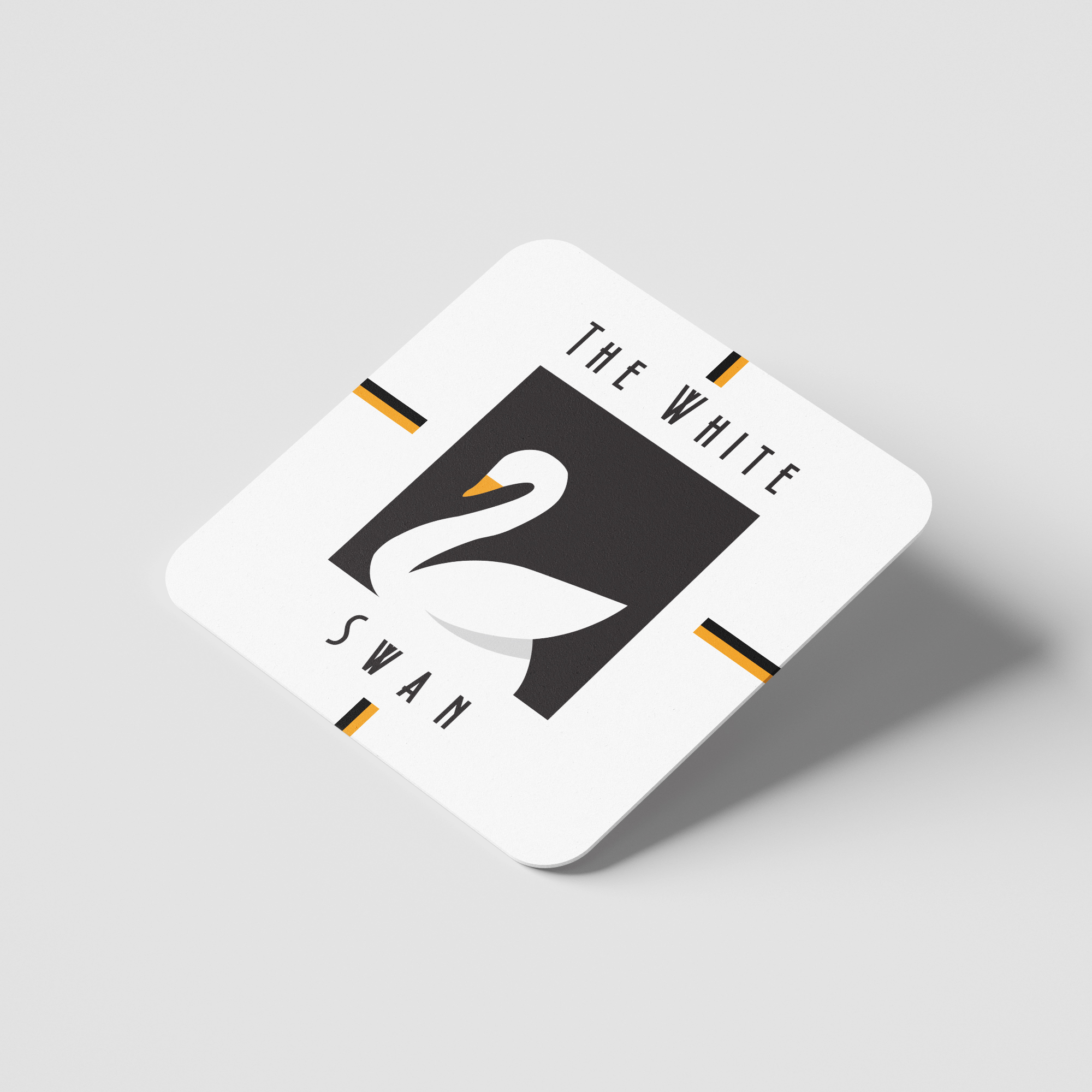 Beer mat mock-up using the logo I had designed for a local pub. Created using Illustrator and Photoshop.