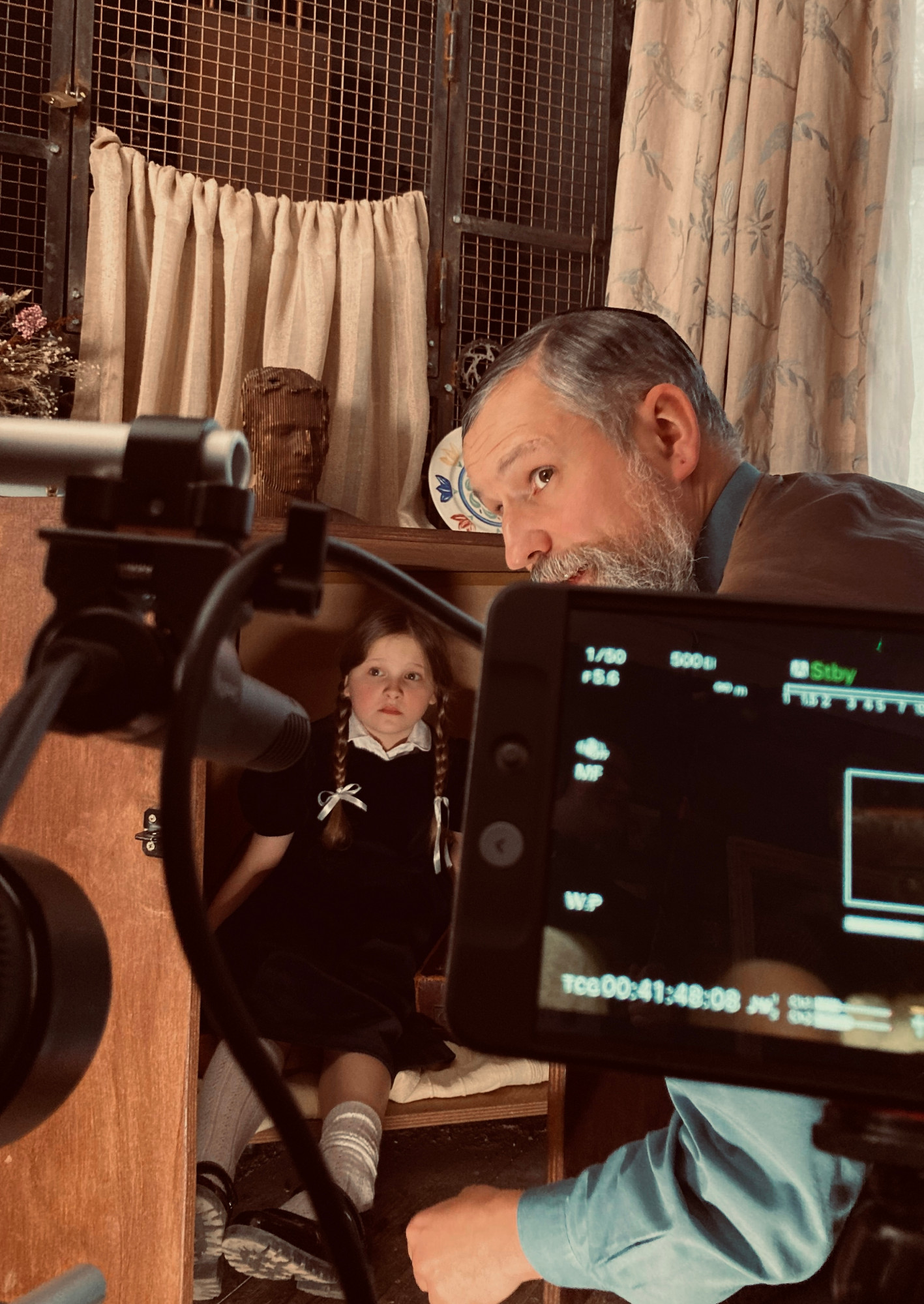 On set of "Hidden" - a short drama portraying WWII in a child's perspective.